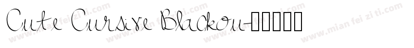 Cute Cursive Blackou字体转换